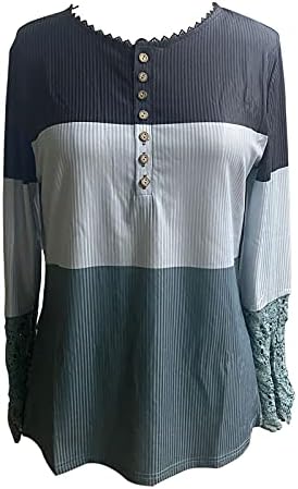 Влечење за жени случајни елегантни шупливи ракави врвови секси стилски копче блуза џемперширт блузи клуб -облека за улична облека
