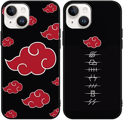 2 Пакет Јапонски Аниме Телефон Случај за iPhone 14 Плус Случај 6.7, Кул Манга Карактер Дизајн Шема Случаи, Стрипови Цртан Филм