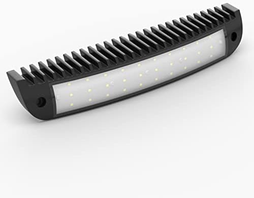 LED LED LED RV Надворешен трем светло за комунални услуги - црна 12V 2500 лумен закривена осветлување. Замена на осветлување