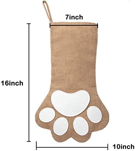 Gex Dog Божиќно порибување 1 пакет 16 ”лесни постелнини оригинални Божиќни чорапи за домашни миленици кучиња мачки шепи
