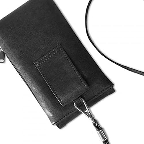 Бело небо птици уметност деко подарок моден телефон паричник чанта што виси мобилна торбичка црн џеб