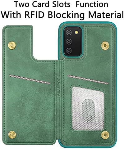 SUANPOT_ Rfid Блокирање for samsung galaxy a02s паричник случај Со Сопственикот На Кредитна Картичка, Flip Книга Стп кожен телефон