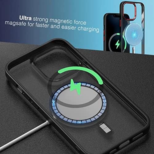 Dxpad Магнетни Тенок Јасен Случај за iPhone 14 Pro Max [Не-Пожолтување][Заштита Од Воено Одделение] [Број 1 Силни Магнети] Компатибилен Со Iphone 14 Pro Max Заштитен Случај 6,7 инчи 2022