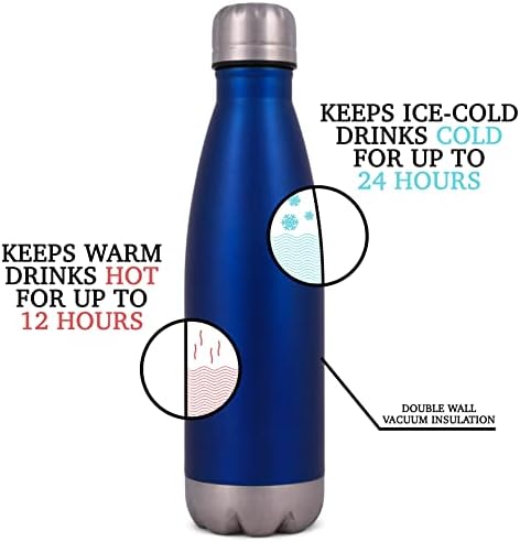 Еланзе дизајнира слобода да искра 17 унца сино не'рѓосувачки челик спортско шише со вода