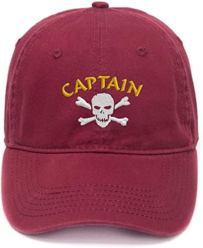 Lyperrazy Men Baseball Cap Pirate Captain Captain Stepteriour Potton памук извезени обични бејзбол капачиња