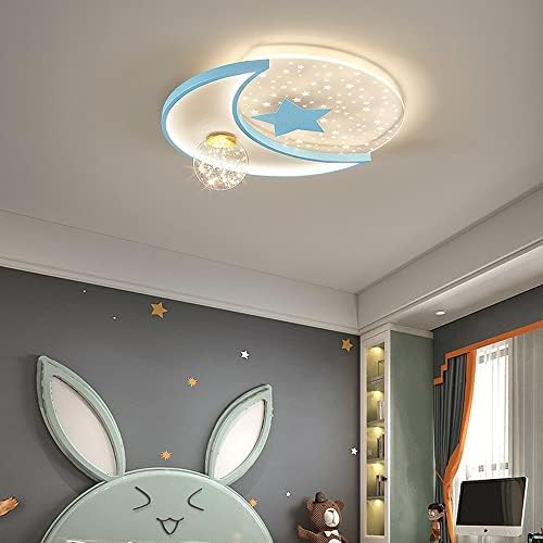 Pakfan акрилна месечина LED Flush Flush Light Seding Dired Cartoon прекрасна бебешка просторија за осветлување модерна предводена
