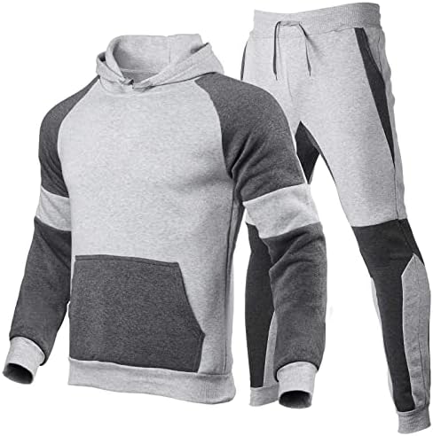 Lcepcy conjuntos de 2 Piezas Para Hombre, Conjuntos deportivos para hombre, ropa deporiva para hombre Grey