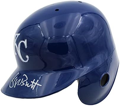 Georgeорџ Брет автограмираше/потпиша Канзас Сити Раулингс Синиот бејзбол шлем