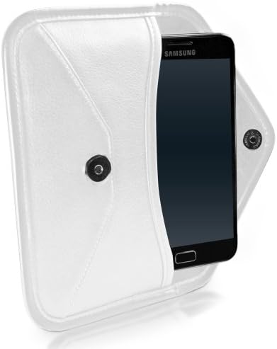 Boxwave Case Компатибилен со Huawei P50 Pro - Елита кожена торбичка за месинџер, синтетички кожен покритие дизајн на пликови