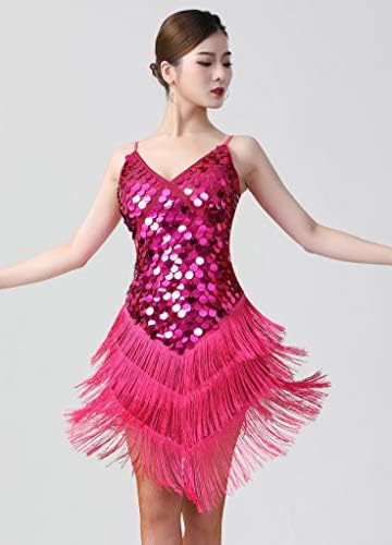 Феоја женски танцов фустан секвенциран фустан фустан од латински забавен фустан