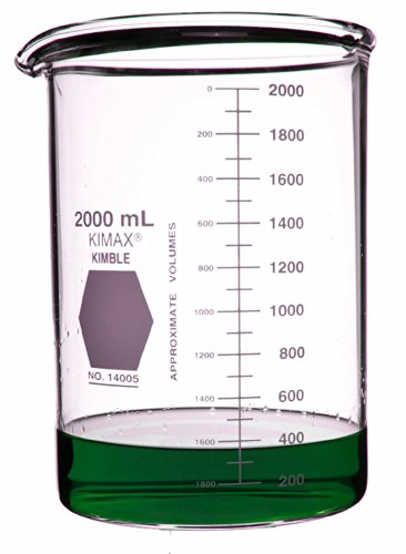 Кимбл 14005-2000 Боросиликатно Стакло Тешка Ниска Форма Чаша, 2000мл Капацитет