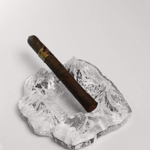 Таблета од пепел таблета за пепел креативна снежна планина во форма на пепел десктоп цигара пепелска домаќинство кристално стакло пепелник погоден за бар тераса з