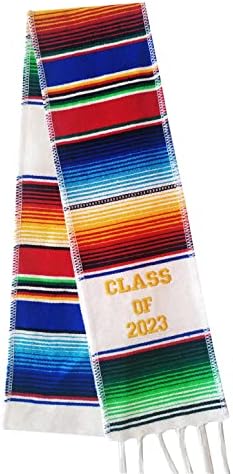 Подароци На јани Бело Мексиканско Дипломирање Украде Класа од 2023 Година Шпанска Украдена Дипломирање Серапе Појас