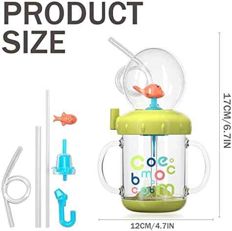 Бебешка Сламена Чаша, 2023 Нов Цртан Филм Чаша За Пиење Бебиња Со Спреј За Ветерница Со Сламена Вода, Отстранливи Чаши За Пиење