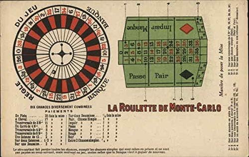 Казино - рулет табела Монте Карло, оригинална античка разгледница Монако