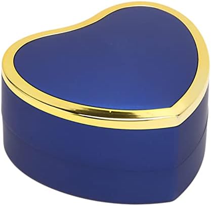 Кутија За Подароци со прстени, Меко Складирање Накит За Собирање Елегантна Кутија Со Осветлени Прстени Во Облик На Срце За Годишнини