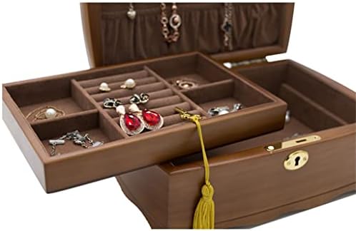 ЗСЕДП Исклучителна Европска Ретро Дрвена Рачна Кутија За Накит За Накит Кутија За Накит Со Брава