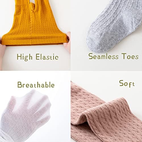 Кабел за бебиња за бебиња за бебиња плетени цврсти хеланки зимски топли чорапи за девојки за мали деца 2/3 пакет 2-10 години
