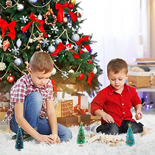 Абоофан 12 парчиња симпатични Божиќни украси Мини Божиќни дрво украси Партија за забава