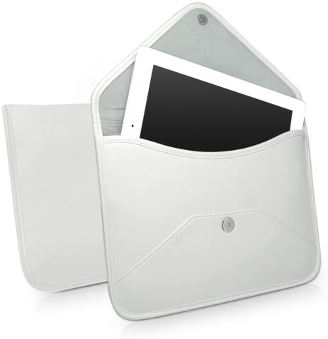 Boxwave Case компатибилен со Alcatel 1T 10 - Елитна кожна торбичка за месинџер, синтетички кожен покритие дизајн на пликови