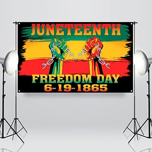 Sunwer JuneTeenth Photo штанд позадина Ден на независност на афроамериканците 19 јуни 1865 година Прославете ја снабдувањето