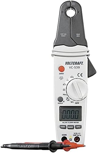 VOLTCRAFT VC-539 AC/DC AMMETER CLEMPER со LCD мултиметар 4000 брои CAT III 600 V, 1 MA-80 A, Ø 15 mm