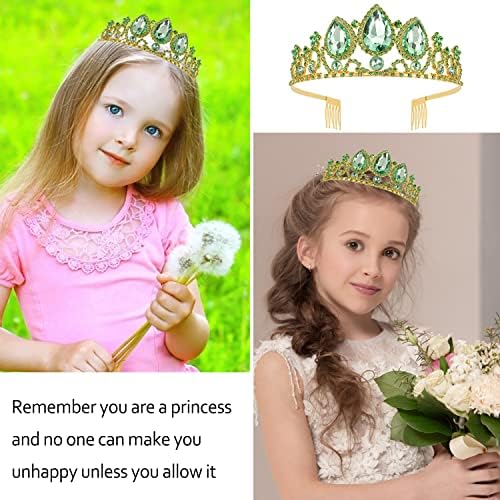 Велскрун Роденден Девојка Појас Принцеза Круна Дијадеми За Девојки Среќен Роденден Украси За Девојки Роденденски Подароци