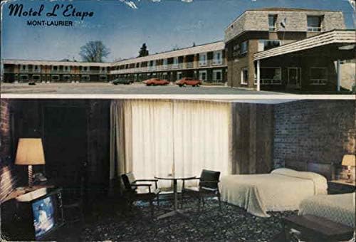 Motel L'Etape Mont-Laurier, Квебек QC Канада оригинална гроздобер разгледница
