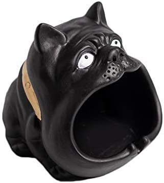 Ashtray Симпатично креативно керамичко куче Ешрејс преносен голем капацитет фиока за пепел во затворен или отворен држач за