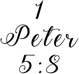 Религиозно 1 Петар 5: 8 Библиски стих, Божји христијански винил налепница за налепници