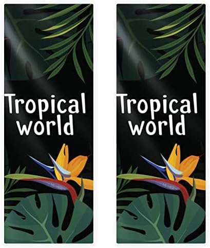 Woshjiuk 2 пакувања со микрофибер салата за теретани, тропски светски палми лисја toucan, ладење пешкир ледена пешкир Супер апсорбирана за крпи за потк на вратот