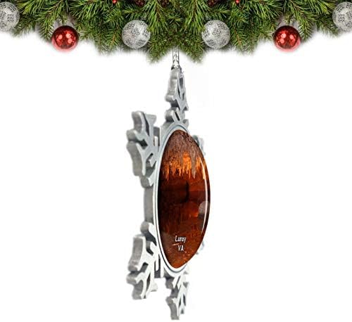 Умсуфа Лурај пештери Вирџинија САД Божиќна украс Декорација на дрво кристален метален сувенир подарок