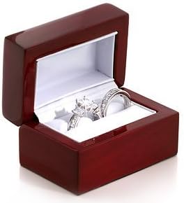 Цреша Дрвена Свадба/ Невестински Комплет Кутија За Подароци За Накит Со Двоен Прстен
