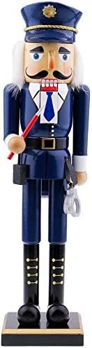Таотенски Божиќни ореви украси од оревчиња дрвени оревици фигури војник куклена играчка за Божиќно дрво што виси украси - сина