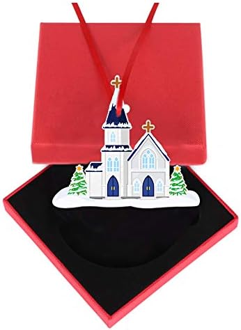 Божиќна украс за раѓање на фасат 2022,3''church религиозни Божиќни украси, христијански украси украси на дрвјата