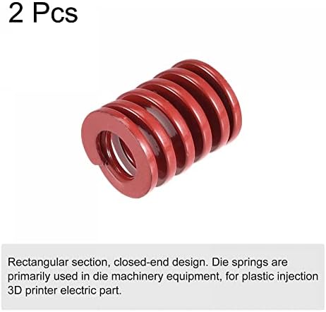 Uxcell 3D печатач умираат пролет, 2 парчиња 12мм OD 20мм долги спирално печатење со средно оптоварување со компресија за компресија,