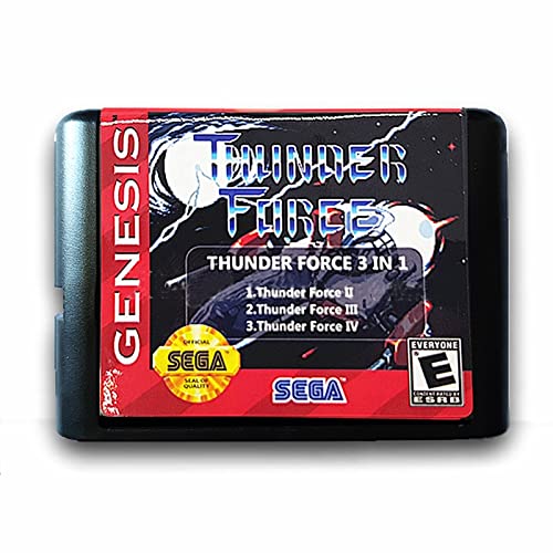 Lksya Thunder Force 2 3 4 Зачувај датотека 16 битни касети за игри за Sega за Megadrive Genesis Pal и NTSC Видео конзола