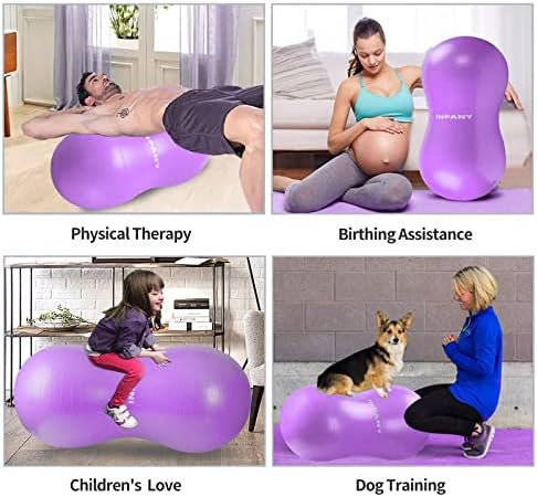 Inpany топка од кикирики - топка за вежбање против рафал за породување на трудот, физикална терапија за деца, јадрото на јадрото, домот и теретаната