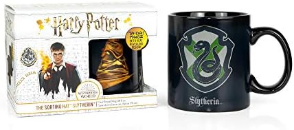 Хари Потер Слитерн Хаус 20oz Топлина Откријте керамичко кафе -кригла - Промена на боја на топлина и слика на чаша чај за латети,