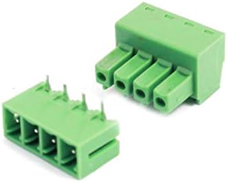 Нов LON0167 3PCS 3.81mm Pitch 4 Pins AC 300V 8A Connement Terminal Blocks Connectors (3PCS 3,81mm терен 4 пинови AC 300-V 8A