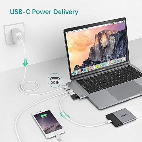 USB C Центар MacBook Pro HDMI, HomeSpot АЛУМИНИУМ USB Центар за 2018/2019 Macbook Air /2017/2018/2019 MacBook Pro 13 &засилувач;