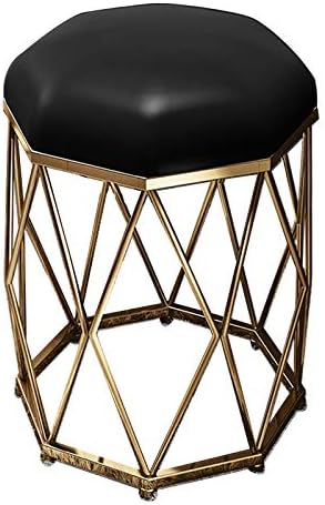 Октагонална столица, удобна ткаенина и густо железо модерна домашна мека миење слив, ниско столче, со 100 кг