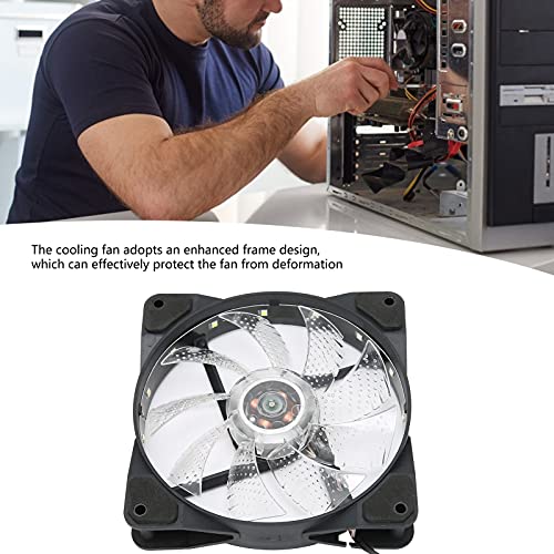 Вентилатор за ладење, ладилник за ладење на процесорот, Big 4Pin+3Pin Интерфејс Компјутерски случај на радијатор, 12 см шок