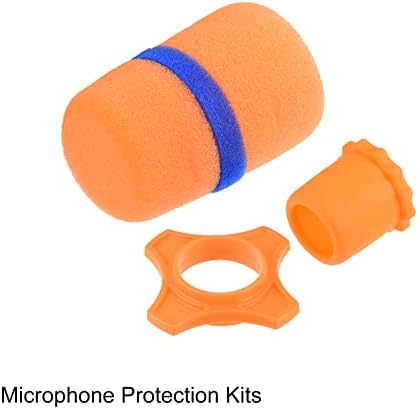 Покрив за микрофон на меканиксити, анти -есен гумен прстен и микрофон на држачот на држачот на шипката портокалово за KTV MIC