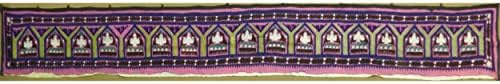 Памук со ликовна уметност рачно изработен авганистан памук подготвен да се обеси за декорација на домашен wallид 169 x 17 panwd0009