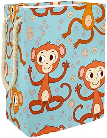 Перење Попречуваат Смешни Цртани Мајмуни Склопувачки Корпи За Перење Цврста Корпа За Перење Облека Организација За Складирање