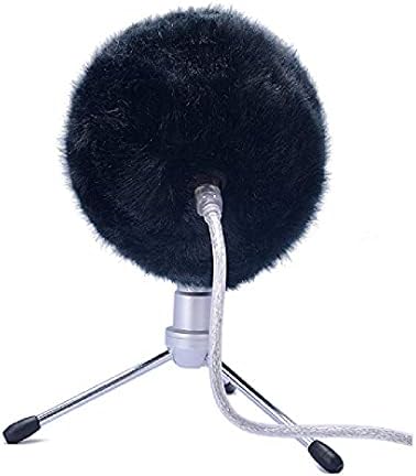 Dagijird траен микрофон крзнено крзно на ветробранско стакло на ветровито го намалува капакот на бучавата за ветер за сини снежни