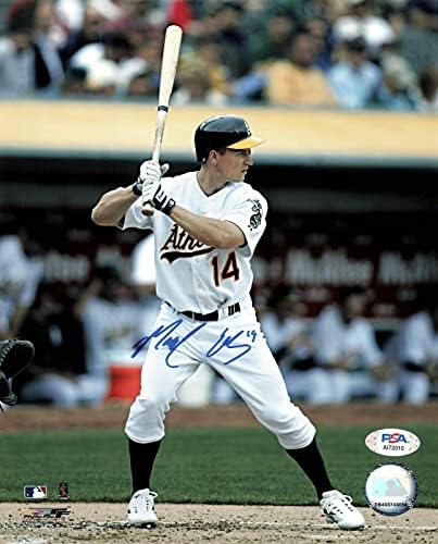 Марк Елис потпиша 8х10 Фото PSA/DNA Oakland Athletics Autographed - Автограмирани фотографии од MLB