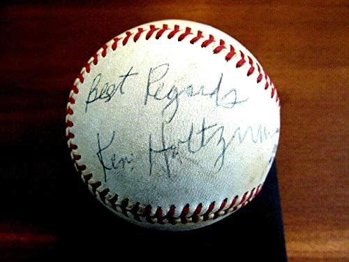 Кен Холцман Младенчињата Победа 1 1971 Потпишан Авто Игра Користи Feeney Само Бејзбол Jsa Ретки-MLB Игра Користи Бејзбол
