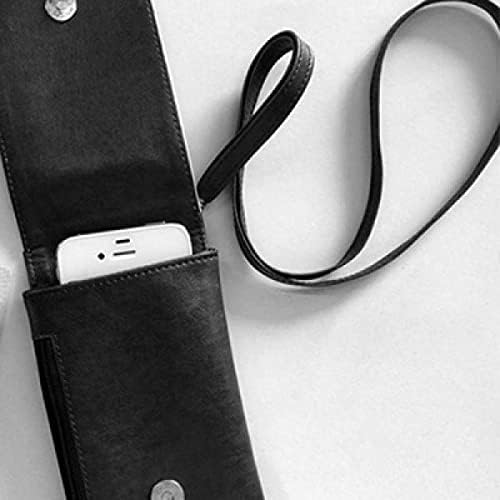 Црн преглед срцев пупсикул мраз телефонски паричник чанта што виси мобилна торбичка црн џеб